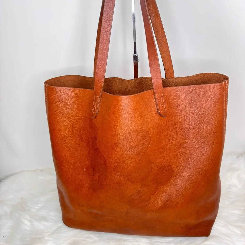 Madewell Transport Large Tote Travel Everyday Bag In English Saddle Leather